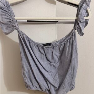 Brandy Melville Blue Striped Crop Top